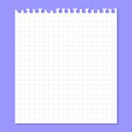 White piece of paper on a purple