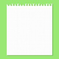 White piece of paper on a green