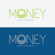 Vector alphabet design money business concept sign icon