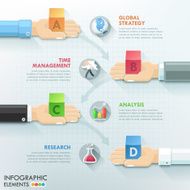 Modern infographic option template N5