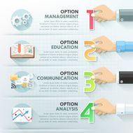 Modern infographic option template N6