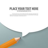 Pencil with blank speech bubble N2