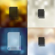 book icon on blurred background N2
