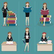 businesswoman with book