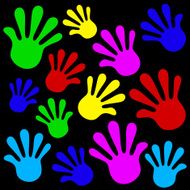 Handprints background N2