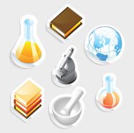 Sticker icon set for education N2