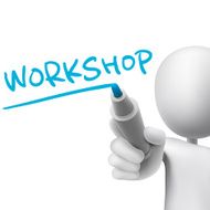 workshop word written by 3d man