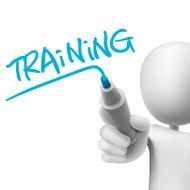 training word written by 3d man