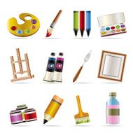 painter drawing and painting icons N2
