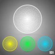 Polygonal sphere set color