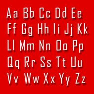 Font 3d set letter