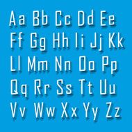 Font 3d set letter N2