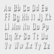 Font 3d set letter Vector