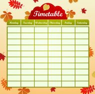 Autumn timetable