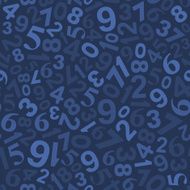 Seamless Background Pattern with Numbers Vector