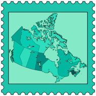 Canada on stamp