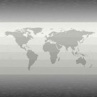 world map with the shadow on gray background N3
