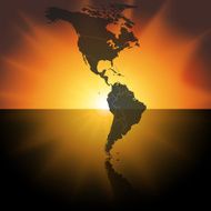 North and South America map background