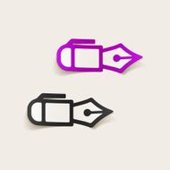realistic design element pen N6