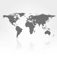 Gray Political World Map Vector N2