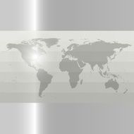 Gray Political World Map Vector N3