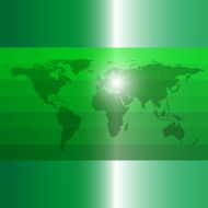 Green World Map Vector