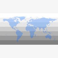 Blue World Map Vector