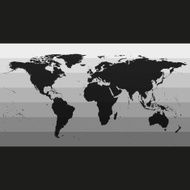 Black World Map Vector