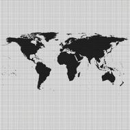 Black World Map Vector N2