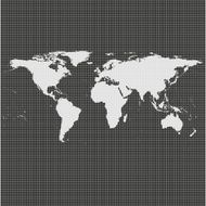 Black World Map Vector N3