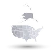 United States of America map background vector N2