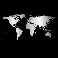 Black World Map Vector N4