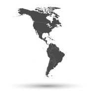 North and South America map background vector N2
