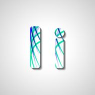Colorful letter alphabet N224