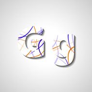 Colorful letter alphabet N226