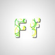 Colorful letter alphabet N227