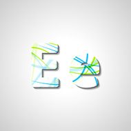 Colorful letter alphabet N228
