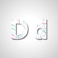 Colorful letter alphabet N229