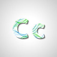 Colorful letter alphabet N230