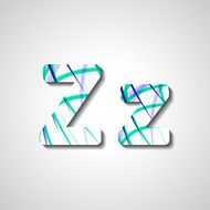 Colorful letter alphabet N231