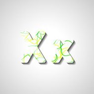 Colorful letter alphabet N233