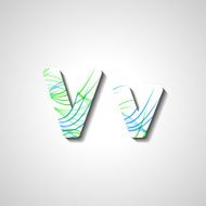 Colorful letter alphabet N235