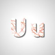 Colorful letter alphabet N236