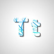 Colorful letter alphabet N237