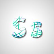 Colorful letter alphabet N238