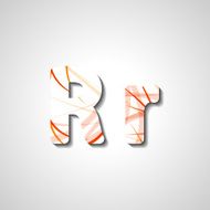 Colorful letter alphabet N239