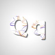 Colorful letter alphabet N240