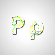 Colorful letter alphabet N241