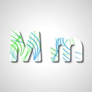 Colorful letter alphabet N244