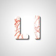 Colorful letter alphabet N245